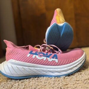 HOKA WOMENS Pink and Blue Sneakers